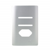 Placa p/ 2 Interruptores + tomada 4x2 - Novara Prata 